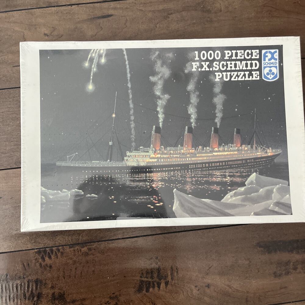 Sealed New Old Stock Titanic 1000 Piece Puzzle F.X. Schmid 1996 #98145 Ov